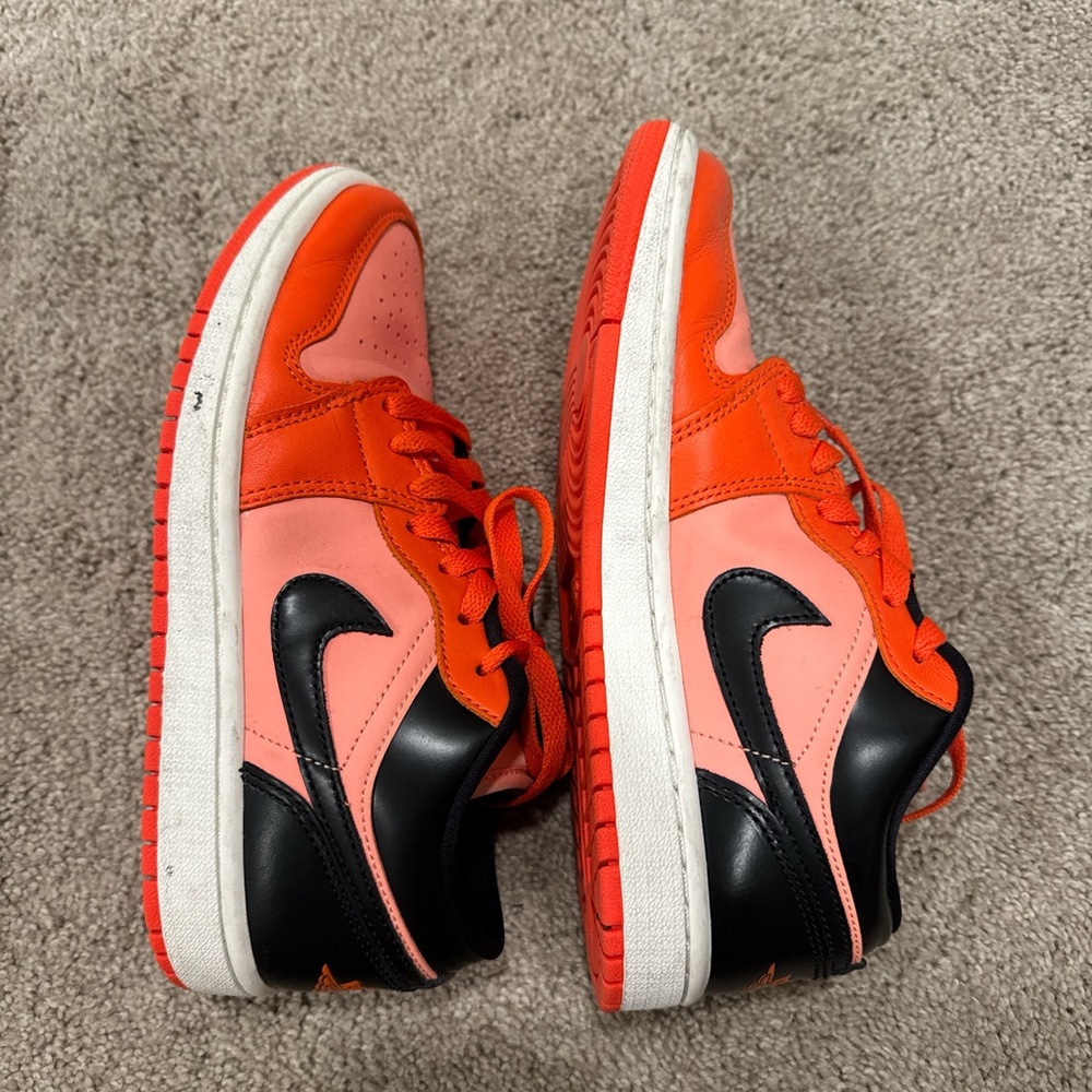 Jordan Women's Sneakers in Orange, Pink, Black - Picture 5 of 7